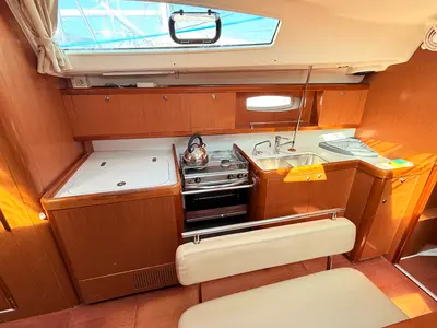 Galley of Blue Star II, a Beneteau Oceanis 43 sailboat at Općina Sukošan, Croatia
