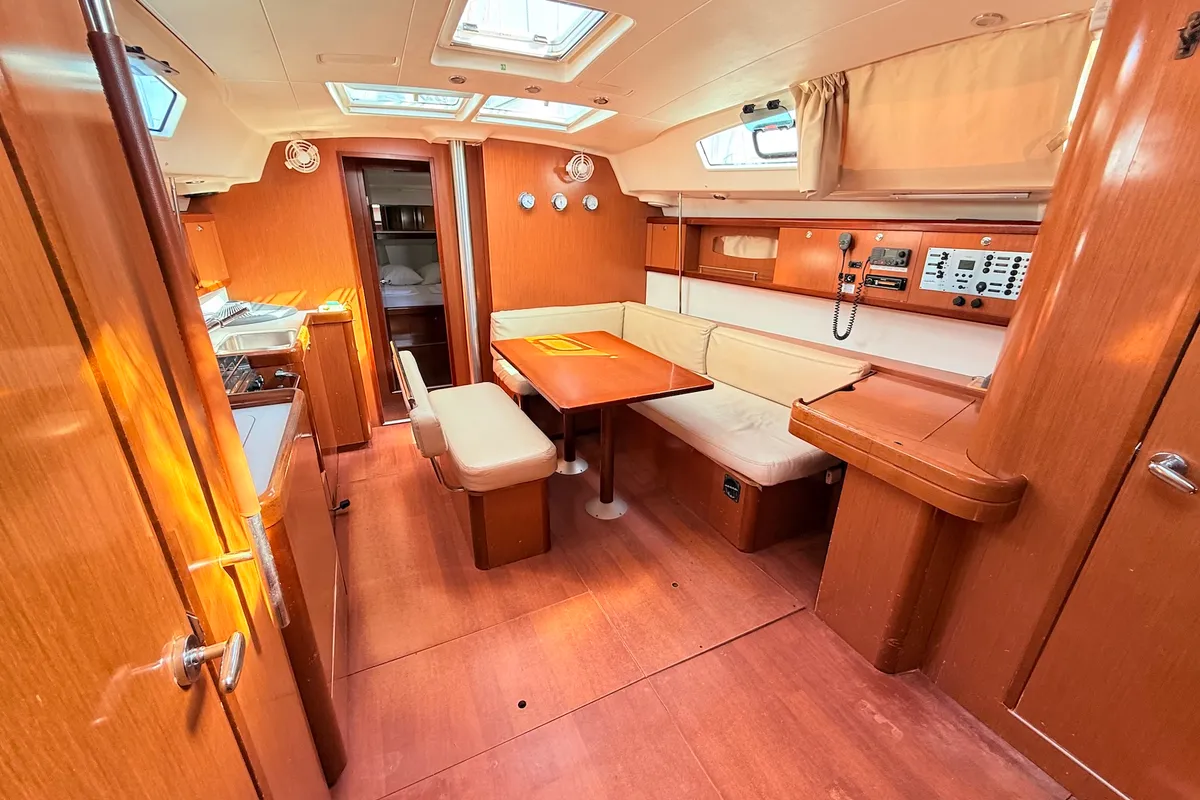 Salon of Blue Star II, a Beneteau Oceanis 43 sailboat at Općina Sukošan, Croatia
