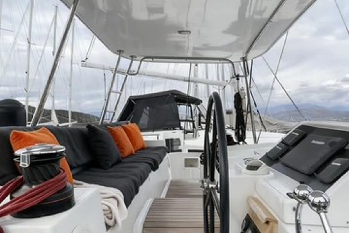 Loft, a Lagoon 450 F catamaran at Fethiye, Turkey