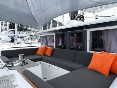 Loft, a Lagoon 450 F catamaran at Fethiye, Turkey