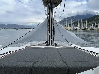 Loft, a Lagoon 450 F catamaran at Fethiye, Turkey