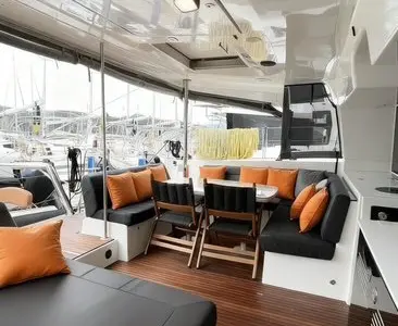 Loft, a Lagoon 450 F catamaran at Fethiye, Turkey