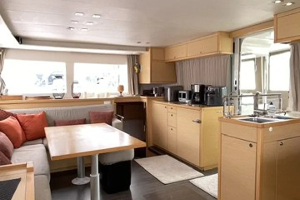 Loft, a Lagoon 450 F catamaran at Fethiye, Turkey