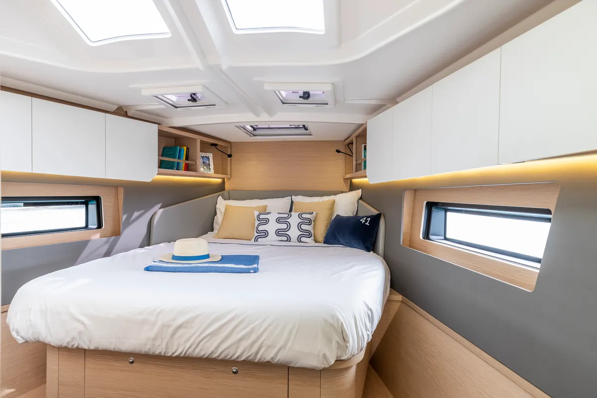 Cabin on Asteria, a Dufour 41 sailboat at Nieuwpoort, Belgium