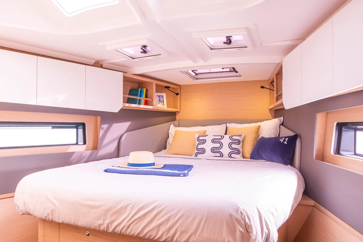 Cabin on Asteria, a Dufour 41 sailboat at Nieuwpoort, Belgium