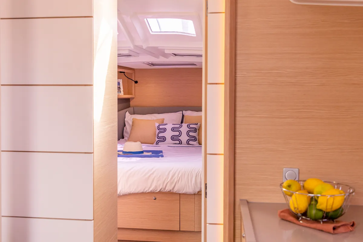 Cabin on Asteria, a Dufour 41 sailboat at Nieuwpoort, Belgium