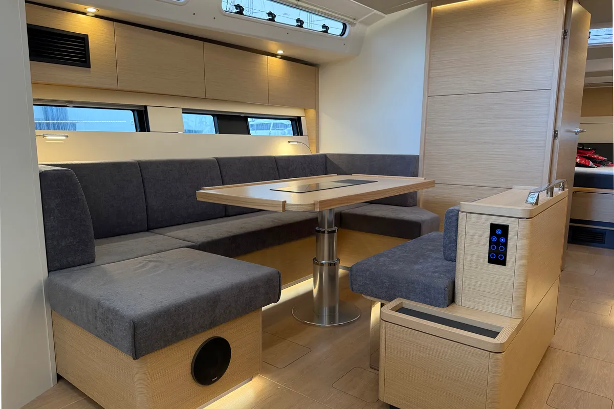 Salon of Amari, a Hanse 460 sailboat at Rogoznica, Croatia