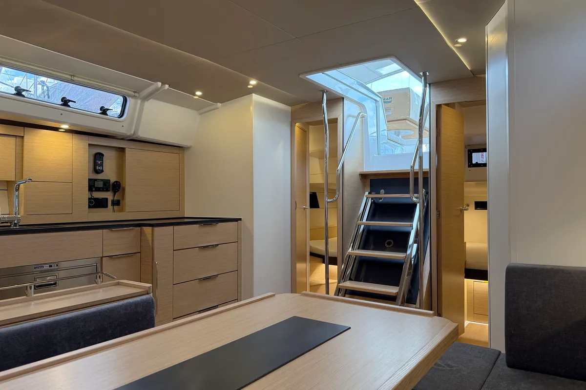 Salon of Amari, a Hanse 460 sailboat at Rogoznica, Croatia