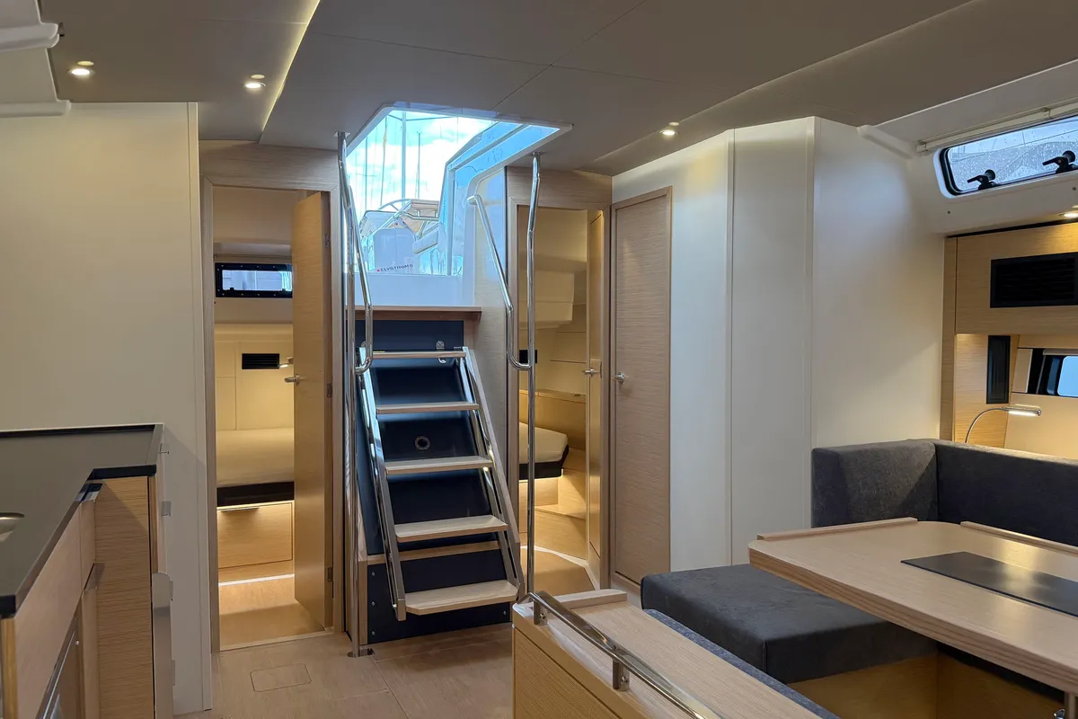 Salon of Amari, a Hanse 460 sailboat at Rogoznica, Croatia