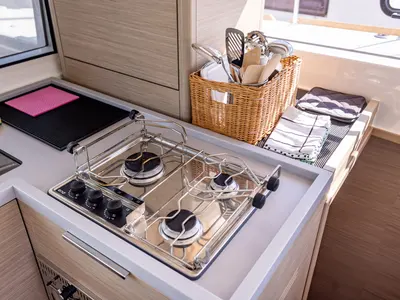 Galley of Beluga, a Lagoon 40 catamaran at Primošten, Croatia