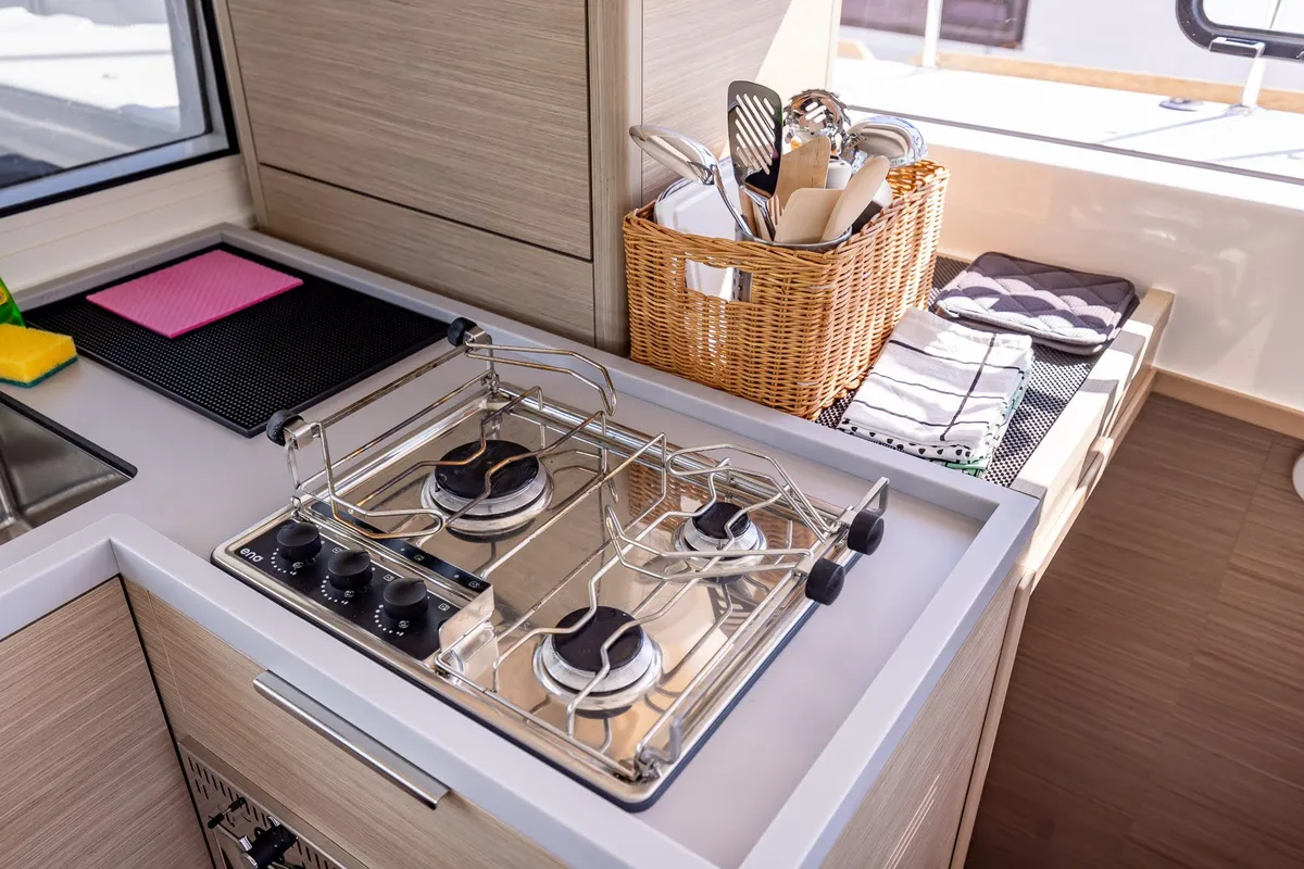Galley of Beluga, a Lagoon 40 catamaran at Primošten, Croatia