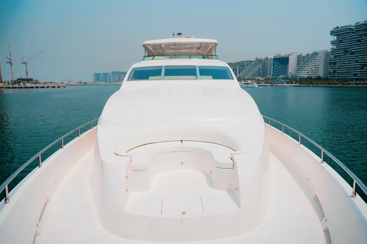 Luxury Motor Yacht, a motor yacht at Dubai Harbour, United Arab Emirates