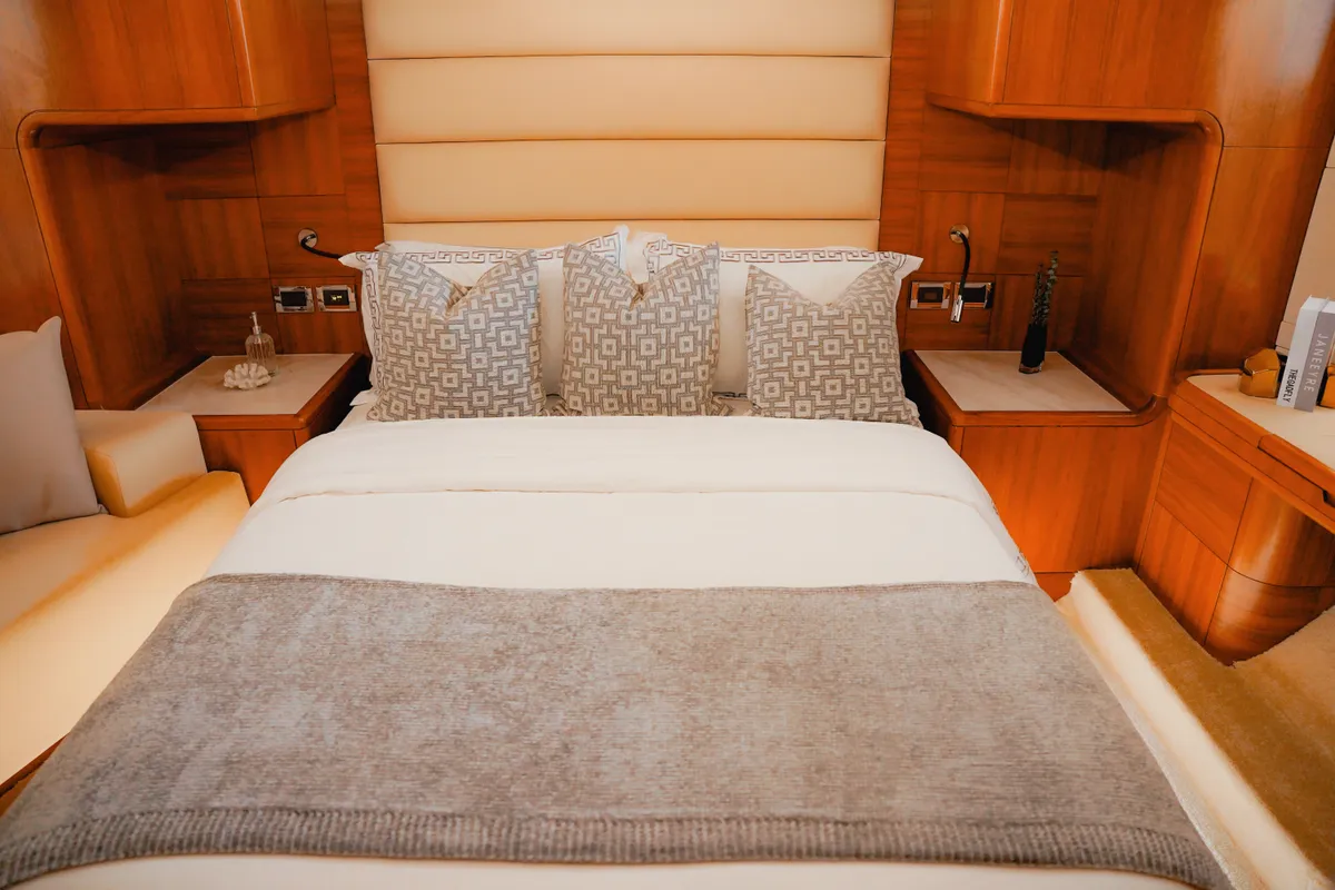Luxury Motor Yacht, a motor yacht at Dubai Harbour, United Arab Emirates