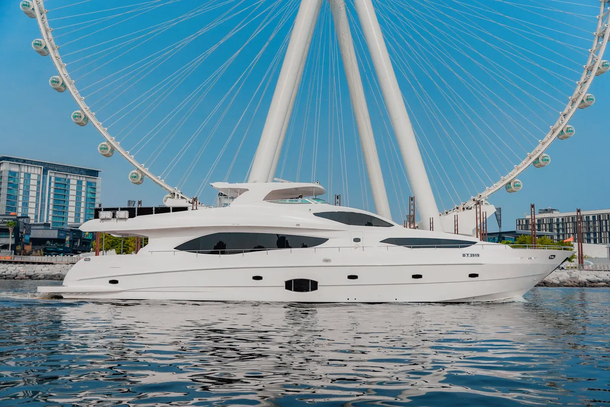 Luxury Motor Yacht, a motor yacht at Dubai Harbour, United Arab Emirates