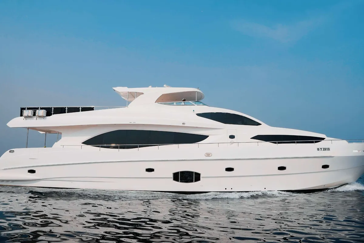 Luxury Motor Yacht, a motor yacht at Dubai Harbour, United Arab Emirates