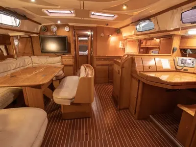 Salon of Paolo, a Bavaria 50 sailboat at Municipal Unit of Lefkada, Greece