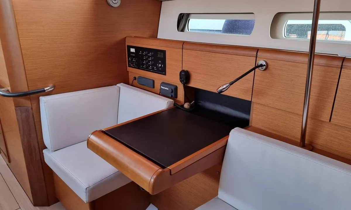 Salon of Blue Moon, a Jeanneau Sun Odyssey 449 sailboat at Grad Pula, Croatia