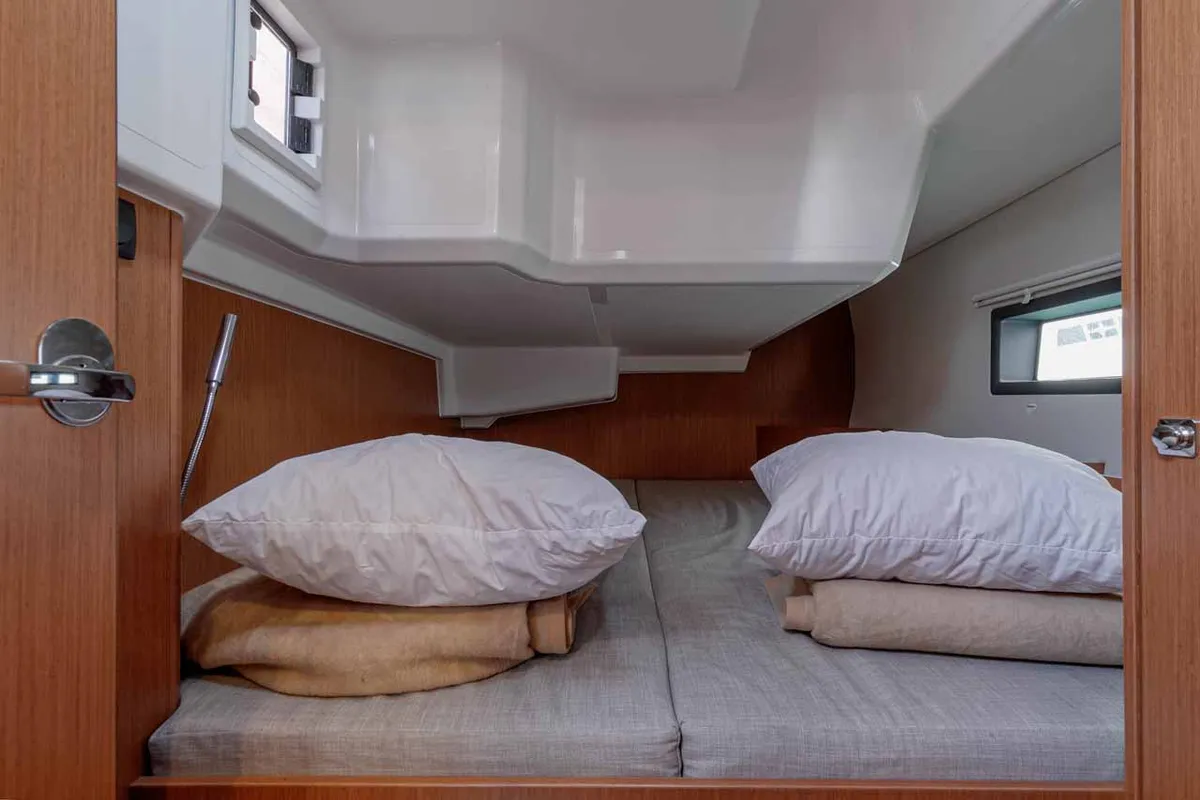Cabin on Ironic, a Bavaria C42 sailboat at Municipal Unit of Lefkada, Greece