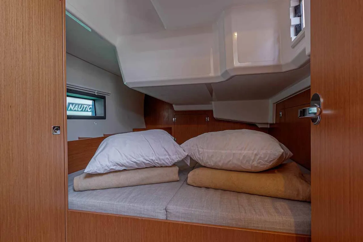 Cabin on Ironic, a Bavaria C42 sailboat at Municipal Unit of Lefkada, Greece