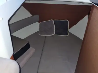 Cabin on Classic, a Jeanneau Merry Fisher 795 motorboat at Grad Opatija, Croatia