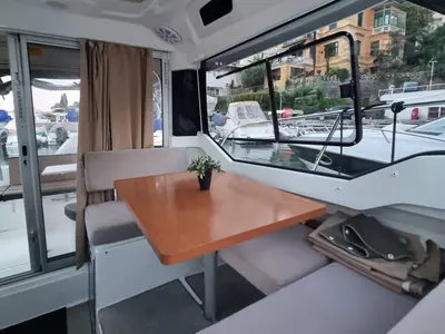 Salon of Classic, a Jeanneau Merry Fisher 795 motorboat at Grad Opatija, Croatia