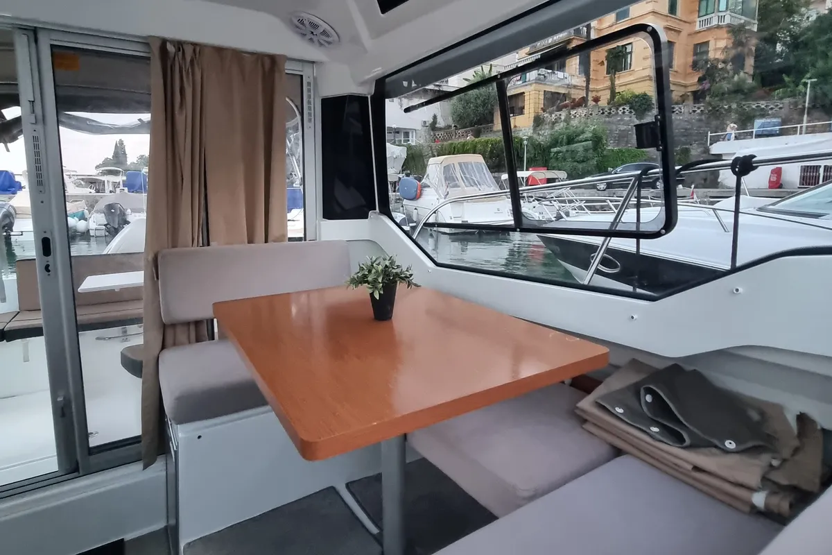 Salon of Classic, a Jeanneau Merry Fisher 795 motorboat at Grad Opatija, Croatia