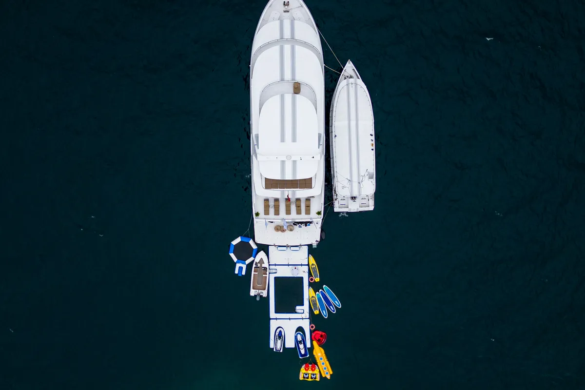 Exterior view of Alice, a Gulet Luxury Motor Yacht sailboat at Malé, Maldives