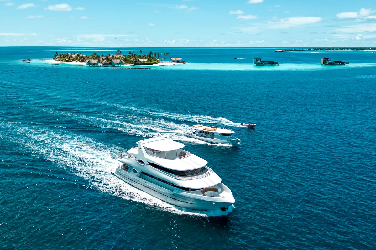 Exterior view of Alice, a Gulet Luxury Motor Yacht sailboat at Malé, Maldives