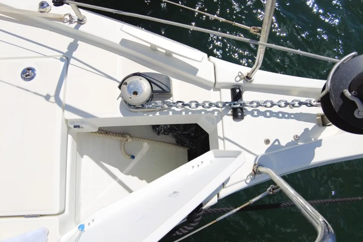 Folie Douce, a Beneteau Oceanis 46.1 sailboat at Hyères, France
