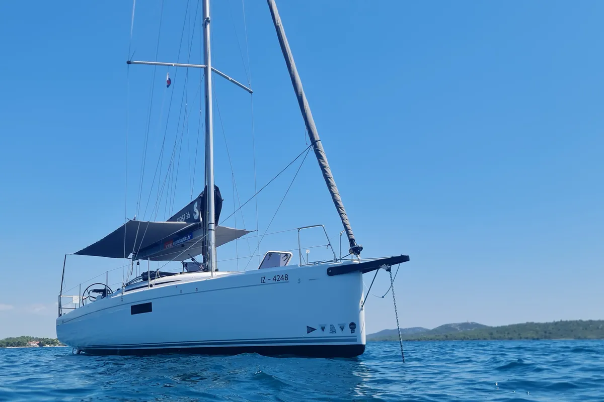Exterior view of Mana, a Beneteau First 36 sailboat at Biograd na Moru, Croatia