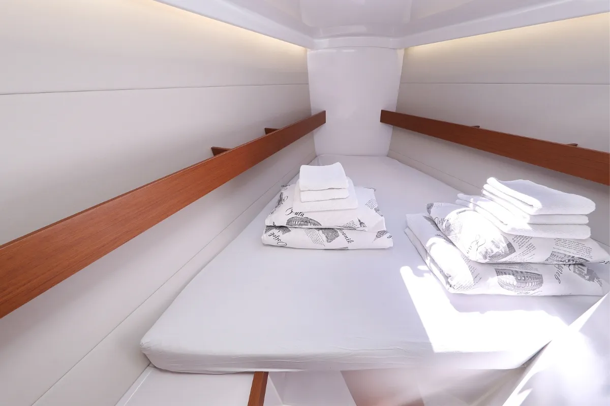 Cabin on Mana, a Beneteau First 36 sailboat at Biograd na Moru, Croatia