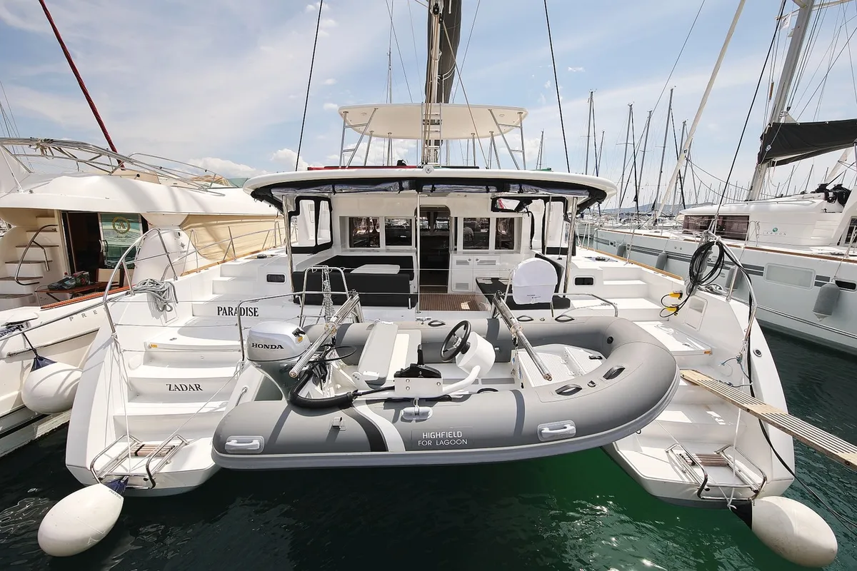 PARADISE, a Lagoon 450 Fly catamaran at Rogoznica, Croatia