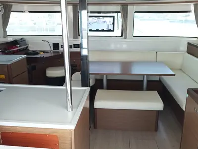 Salon of Selene, a Lagoon 46 catamaran at Municipal Unit of Anaktorio, Greece