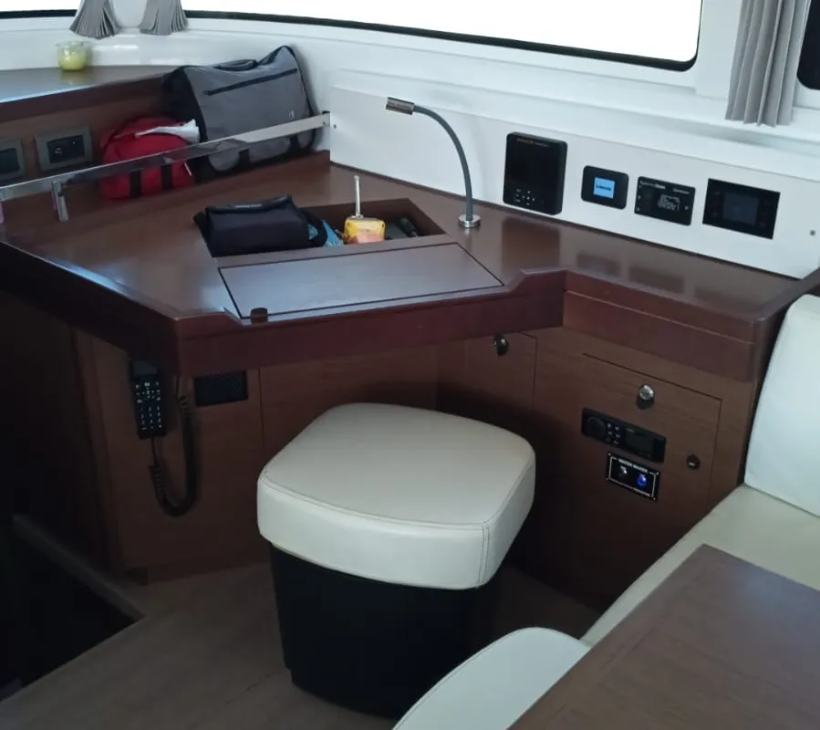 Salon of Selene, a Lagoon 46 catamaran at Municipal Unit of Anaktorio, Greece