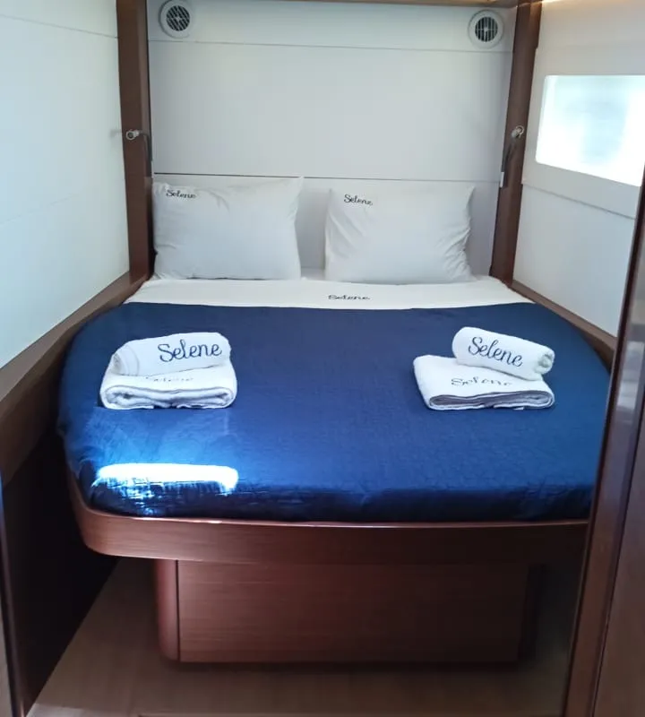 Cabin on Selene, a Lagoon 46 catamaran at Municipal Unit of Anaktorio, Greece