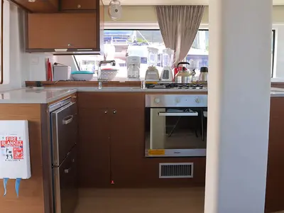 Galley of Happy Ours, a Lagoon 52 F catamaran at Parham Town, British Virgin Islands