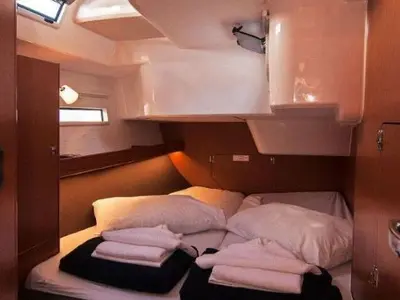 Cabin on Ivana, a Bavaria Cruiser 51 sailboat at Split, Croatia