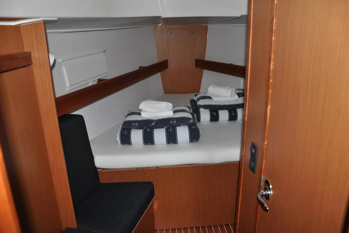 Cabin on Joy, a Bavaria Cruiser 40 sailboat at Pirovac, Croatia