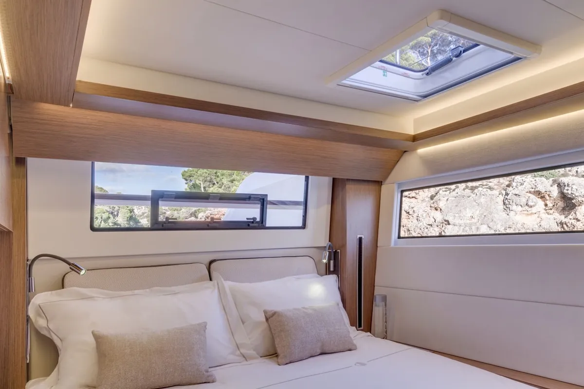 Cabin on Nauti Cat, a Lagoon 50 catamaran at Kotor, Montenegro