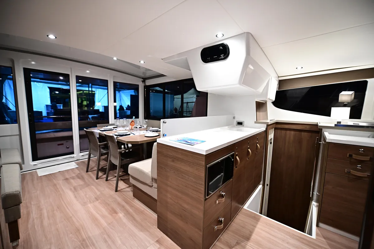 Cabin on Cio, a Bali 4.4 catamaran at Olbia, Italy