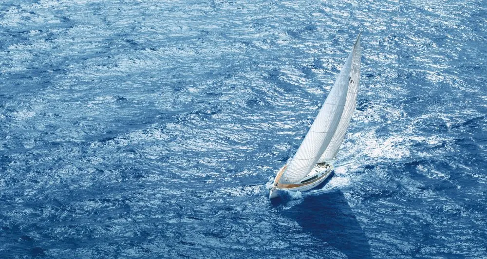 Exterior view of Margot One, a Bavaria Cruiser 51 sailboat at Grad Biograd na Moru, Croatia