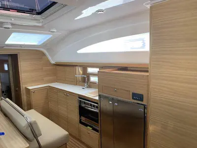 Galley of Lena, a Elan Impression 45.1 sailboat at Pula, Croatia