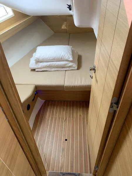 Cabin on Lena, a Elan Impression 45.1 sailboat at Pula, Croatia
