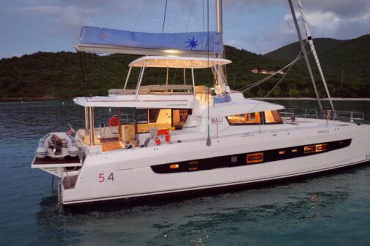 Maravela, a Bali 5.4 catamaran at Road Town, British Virgin Islands