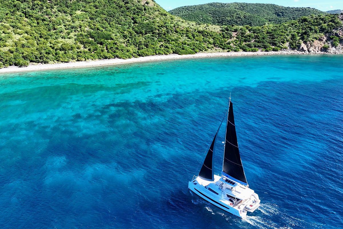 Maravela, a Bali 5.4 catamaran at Road Town, British Virgin Islands