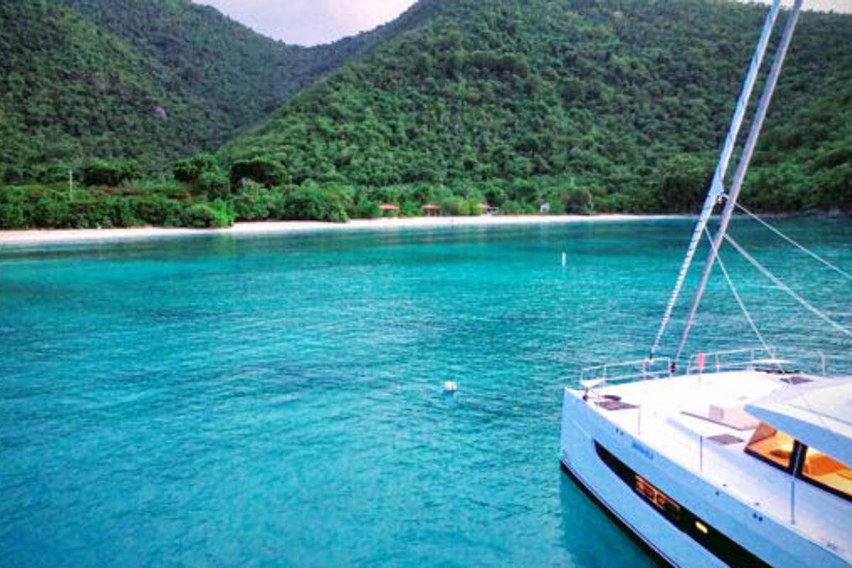 Maravela, a Bali 5.4 catamaran at Road Town, British Virgin Islands