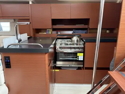 Galley of Namaka Elua, a Hanse 458 sailboat at Palma de Mallorca, Spain