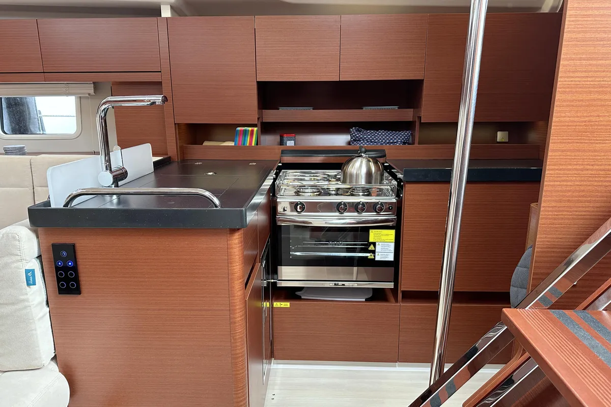 Galley of Namaka Elua, a Hanse 458 sailboat at Palma de Mallorca, Spain