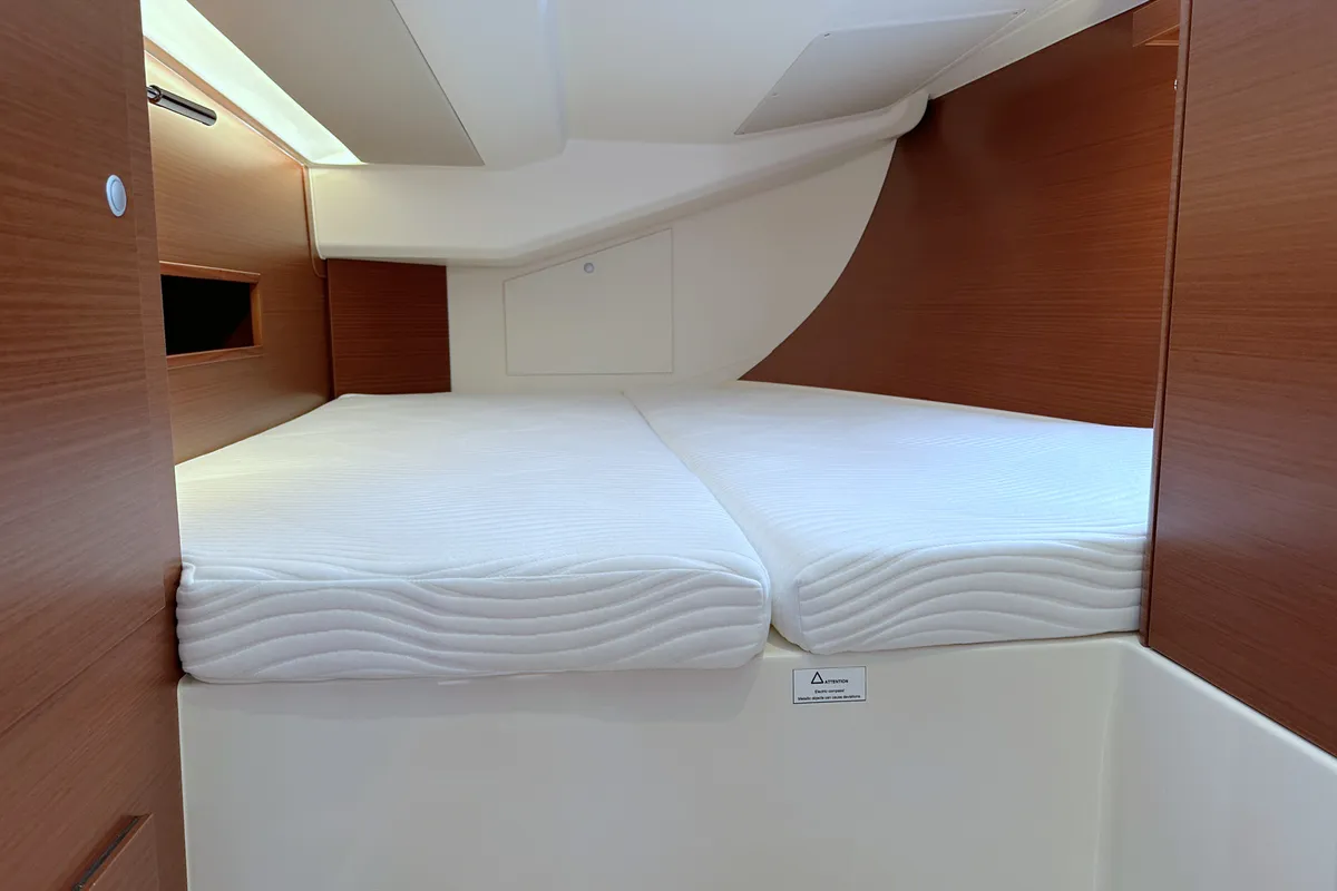 Cabin on Namaka Elua, a Hanse 458 sailboat at Palma de Mallorca, Spain