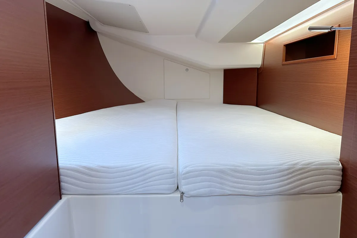 Cabin on Namaka Elua, a Hanse 458 sailboat at Palma de Mallorca, Spain